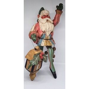 House Of Hatten Vintage 1988 Enchanted Forest Santa Elf w/ Lantern & Bells 7.5"